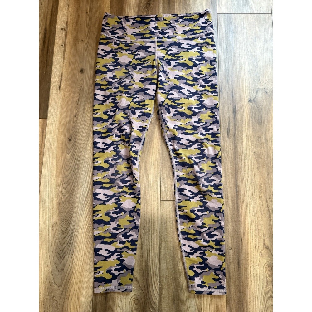 Fabletics Women's Sz Medium Leggings Yoga Pants Camo Full Length